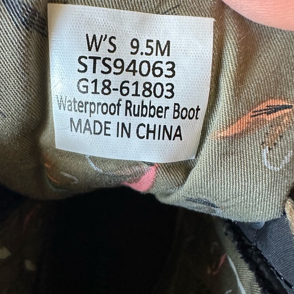 Sperry Women's Saltwater Quilted Duck Boot Black #STS94063 Size 9.5 READ ALL - Picture 6 of 7